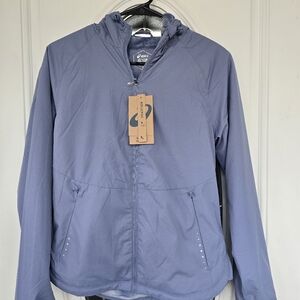 XS Asics Blue Velboa-Lined Jacket